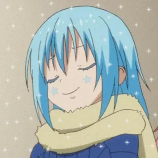 🌟 Rimuru Tempest That Time I Got Reincarnated as a Slime アニメ, マンガ, かわいい, カワイイ, 笑顔, 転生したらスライムだった件, リムル whatsapp sticker