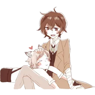 ❤️ Anime, Amizade, Fofo, Desenho animado, Sorrindo, Feliz, Personagens telegram sticker