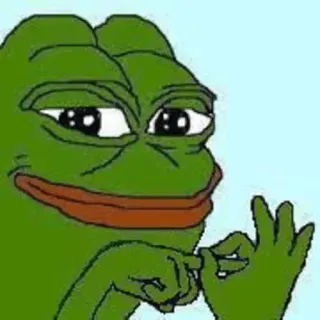 👉 Pepe the Frog Pepe, Meme, Żaba, Mem internetowy, Znak OK telegram sticker