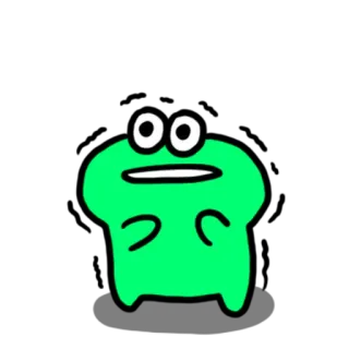 💬 зелёное пятно, мультик, смешной, милый, пятно, персонаж whatsapp sticker