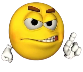 😠 Emoji, Dito medio, Offensivo, Maleducato, Arrabbiato, Gesto whatsapp sticker
