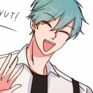 ❤️‍🔥 YUT! อนิเมะ, การ์ตูน, ยิ้ม, มีความสุข telegram sticker