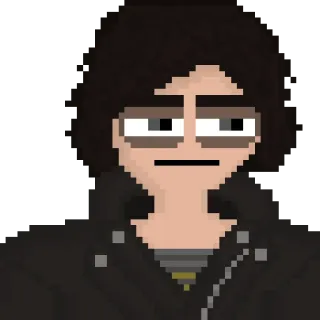😑 Pixel art, Berpixel, Karakter, Potret, Seni digital, Avatar whatsapp sticker