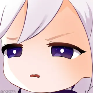 💠 @HAWKS Anime, Gadis, Ekspresi, Seni digital, Lucu, Manga whatsapp sticker