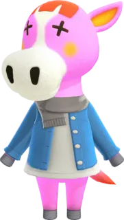 🐴 Peaches Animal Crossing animal crossing, pfirsiche, charakter, spiel, pinkes pferd, süß, aufkleber telegram sticker