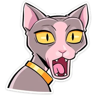 😱 แมว, การ์ตูน, สัตว์, สติกเกอร์, สัตว์ตระกูลแมว, น่ารัก, สีหน้า telegram sticker