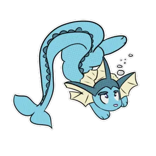 🐟 Vaporeon Pokemon pokemon, vaporeon, wasser pokemon, videospiel, anime telegram sticker