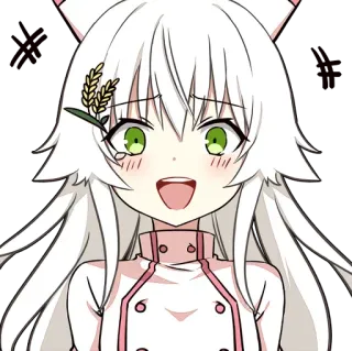 😀 Anime, Manga, Cô gái, Dễ thương, Kawaii, Đầu bếp telegram sticker