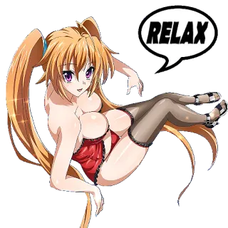 🌴 RELAX Anime, Fille, Détente, Dessin animé, Sexy whatsapp sticker