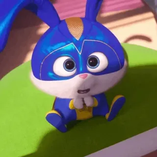 🍬 Captain Snowball The Secret Life of Pets 2 animal, rabbit, cute, cartoon, superhero, Snowball, The Secret Life of Pets telegram sticker