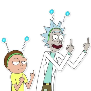 🖕 Rick Sanchez Rick and Morty Rick and Morty, Kartun, Animasi dewasa, Jari tengah, Ofensif, Lucu, Animasi, Rick telegram sticker