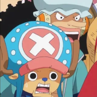 😧 Tony Tony Chopper One Piece Anime, Chopper, One Piece, Effrayé, Dessin animé telegram sticker
