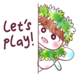 🎮 Let's Play! brincar, fada, desenho animado, fofo, divertido telegram sticker