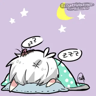 💤 zzz zzz endormi, animé, mignon, lune, zzz telegram sticker