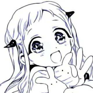 🫐 Anime, Ragazza, Segno di pace, Carino, Kawaii telegram sticker