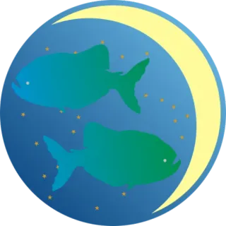 ♓️ piscis, zodiaco, astrología, pez, luna, estrellas telegram sticker