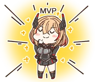 👌 MVP MVP, Anime, Cartoon, Schattig, Geel whatsapp sticker