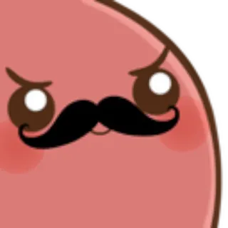 😈 Мультфильм, Персонаж, Злой, Усы, Глаза telegram sticker