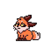 🦊 động vật, cáo, dễ thương, pixel art, nghệ thuật kỹ thuật số telegram sticker