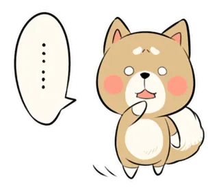 💬 ...... собака, сиба ину, милый, мультик, животное, каваий telegram sticker