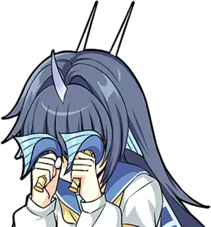 😓 Anime, Pleurs, Triste, Fille, Personnage whatsapp sticker