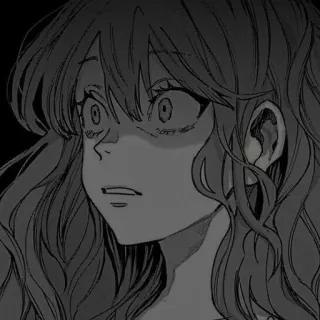🖤 anime, manga, cartone animato, ragazza, preoccupata, femmina, personaggio telegram sticker