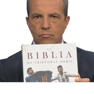 🙏 La Biblia by Cristobal Soria LA BIBLIA
BY CRISTOBAL SORIA Cristobal Soria, football, La Biblia, book, soccer, sports telegram sticker