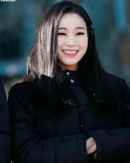 💝 phụ nữ, chân dung, nụ cười, Hàn Quốc, tóc đen telegram sticker
