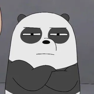 🐼 Panda We Bare Bears Panda, We Bare Bears, Desenho animado, Urso, Animação telegram sticker