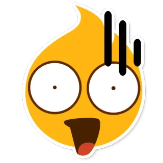 😱 emoji, surprised, shocked, cartoon, face, expression whatsapp sticker