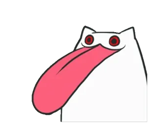 👅 gato, meme, sticker, animal, gracioso, lengua, dibujo animado, lol telegram sticker