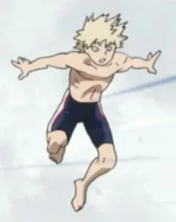 🔲 Bakugo My Hero Academia Аниме, Моя геройская академия, Бакуго, Персонаж, Мультфильм whatsapp sticker