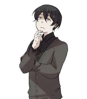 🤷‍♀ Anime, Manga, Pensando, Pensieroso, Personaggio, Illustrazione telegram sticker