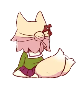❤️ Аниме, Манга, Лиса, Девушка, Милый, Каваий, Чиби, Фурри telegram sticker