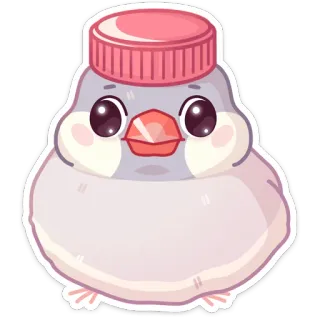 🥺 vogel, schattig, kawaii, dier, sticker telegram sticker