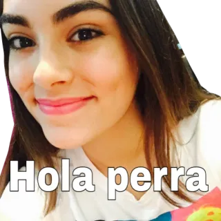 😊 Hola perra salutation, espagnol, argot, offensant, femme telegram sticker