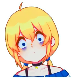 👀 Аниме, Девушка, Стикер, Мультфильм, Манга, Иллюстрация telegram sticker