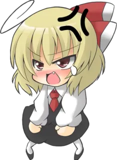 😡 anime, angry, cute, cartoon telegram sticker