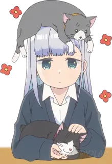 🐱 Anime, Katze, Kawaii, Süß, Mädchen telegram sticker