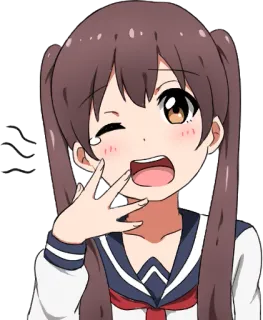 😩 anime, girl, school uniform, cute, cartoon telegram sticker