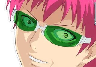 😈 Saiki Kusuo The Disastrous Life of Saiki K. Anime, Mangá, Saiki K, Saiki Kusuo, Psíquico, Óculos telegram sticker