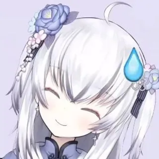 😅 Anime-Mädchen, Kawaii, Süß, Waifu, Anime, Lächelnd, Schweißperle telegram sticker