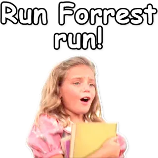 💫 Forrest Gump Run Forrest run! Forrest Gump, movie quote, running, nostalgia telegram sticker