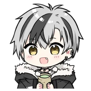 ☕ chibi, anime, character, kawaii, digital art, cute telegram sticker