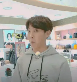 🤍 뜨끔 kpop, Lacoste, J-Hope, BTS, Thần tượng telegram sticker