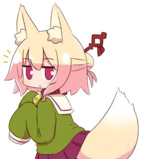 😯 Anime, Manga, Kawaii, Lindo, Zorro, Kemonomimi telegram sticker