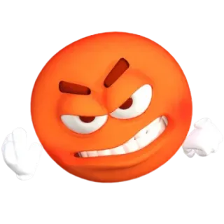 😡 arrabbiato, emoji, burbero, matto, cartone animato, personaggio, faccia, espressione whatsapp sticker