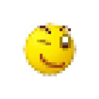 😉 smiley, emoji, guiño, amarillo whatsapp sticker