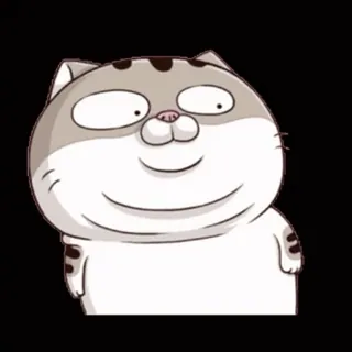 🤔 cat, cartoon, sticker, animal, cute, funny telegram sticker