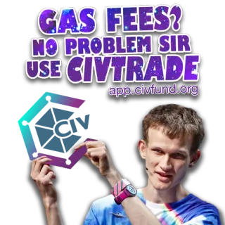 🤓 GAS FEES?
NO PROBLEM SIR
USE CIVTRADE
app.civifund.org cryptocurrency, gas fees, civtrade, finance, ethereum whatsapp sticker